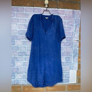 the odells cobalt blue shirt dress size xs